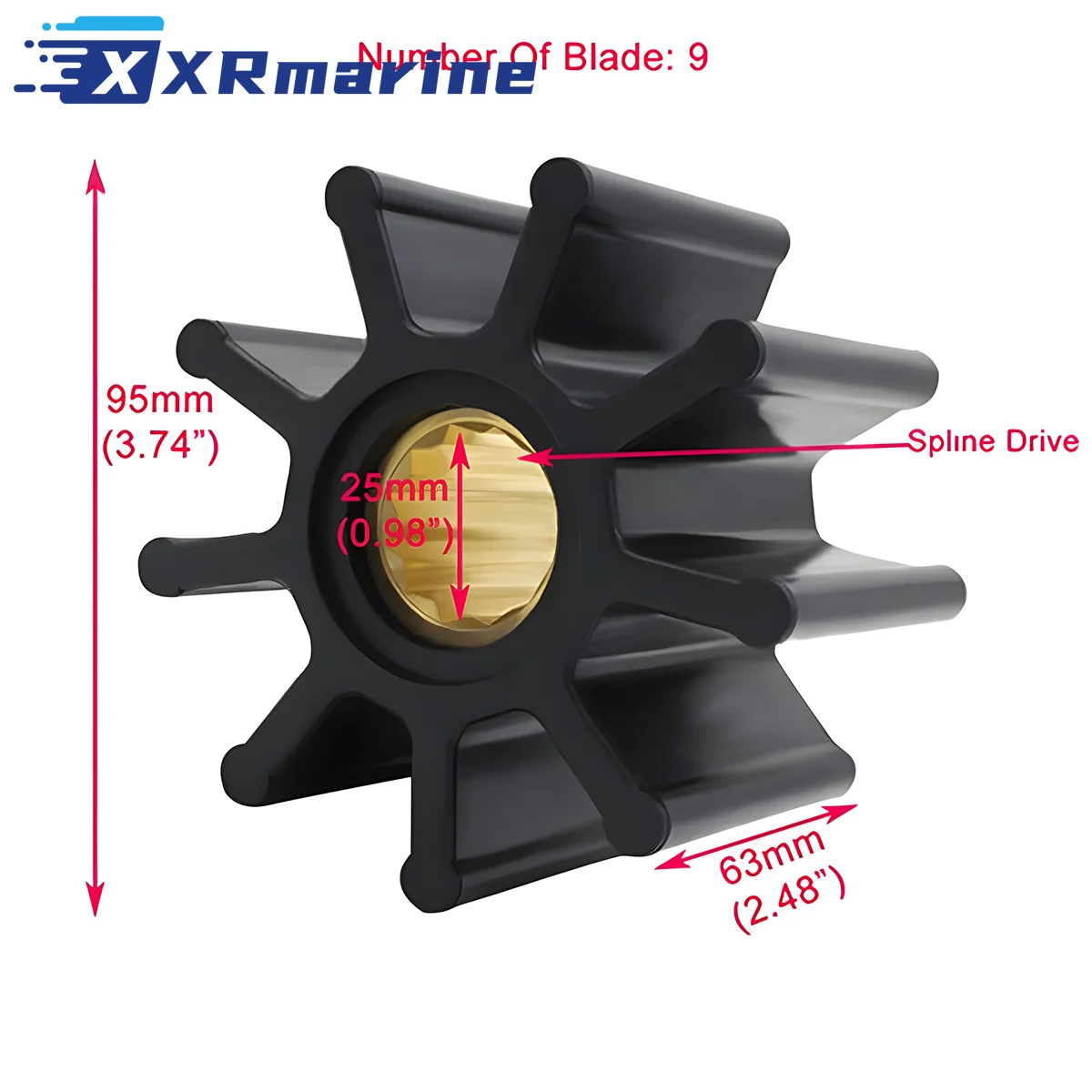 836-0001-P Marine Flexible Water Pump Impeller 836-0001 For Jabsco Pumps 836-0003 836-0008