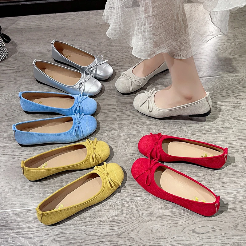 

Baby Girls Mary Jane Shoes Bow Vintage Ballet Shoes 2025 New Casual Comfortable Brand Fashion One kick Shoes For Kids