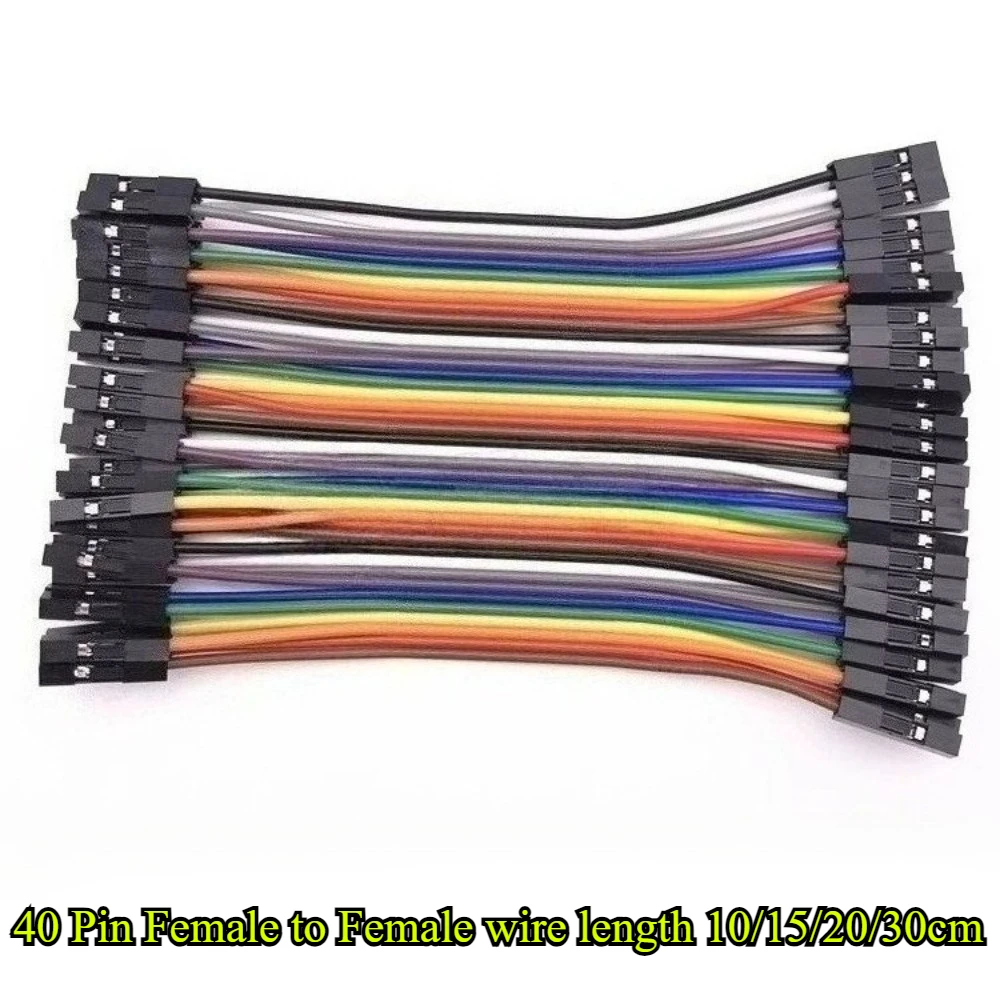 40 Pin Breadboard Jumper Cable Wire Male to Male/Female to Female/Male to Female Ribbon Cable for Arduino DIY 10/15/20/30cm