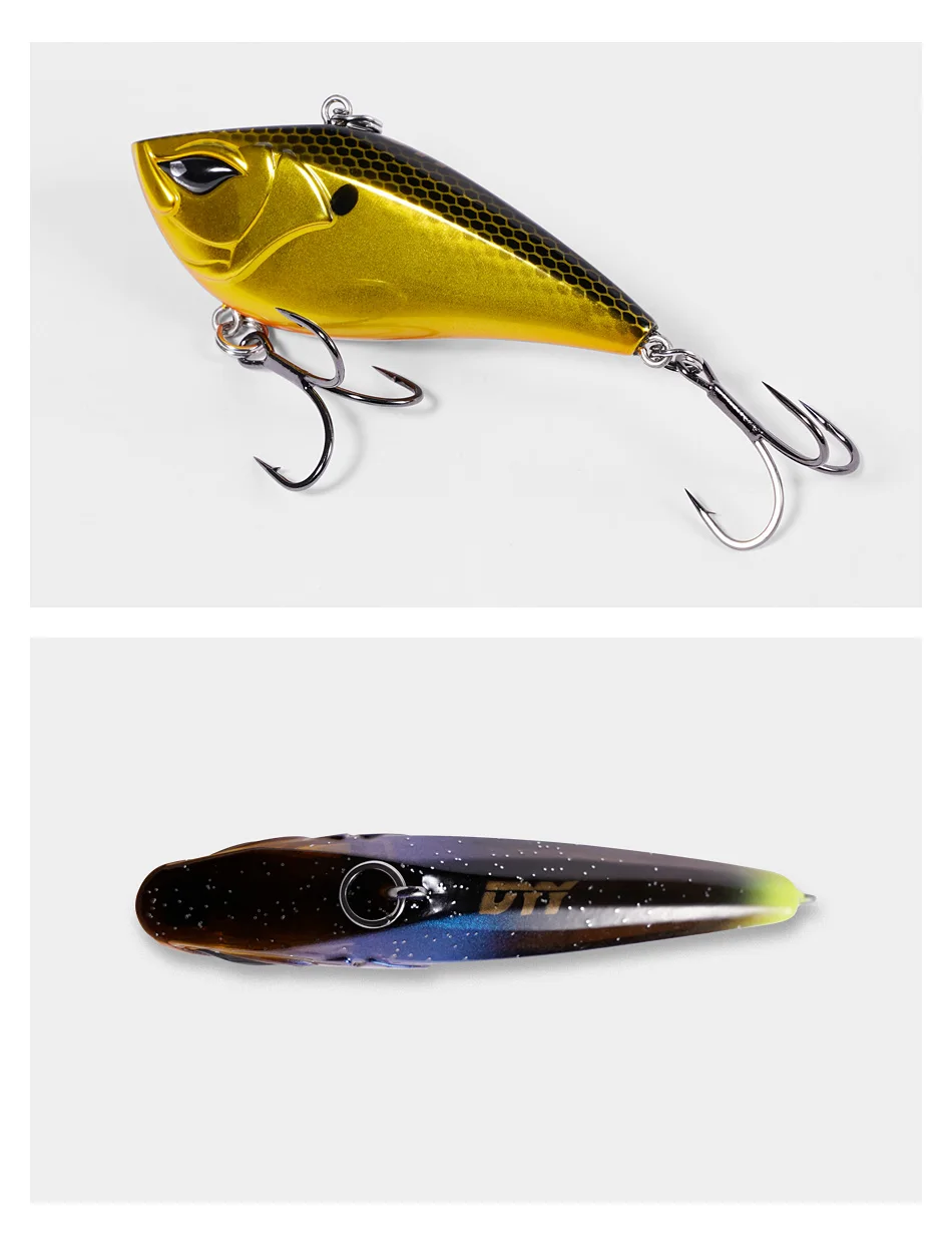 DYY 7 cm 17,3 g lippenloser Kurbelköder, Angelköder, sinkender, rasselnder Vibrations-Wobbler, künstlicher harter Köder für Barsch-Angelköder – Detail 6