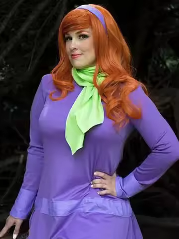 Synthetic Ginger Wig for Women Girls Anime Cosplay Long Wavy Curly Wigs with Bangs Daily Party Use Orange Halloween Costume Wig