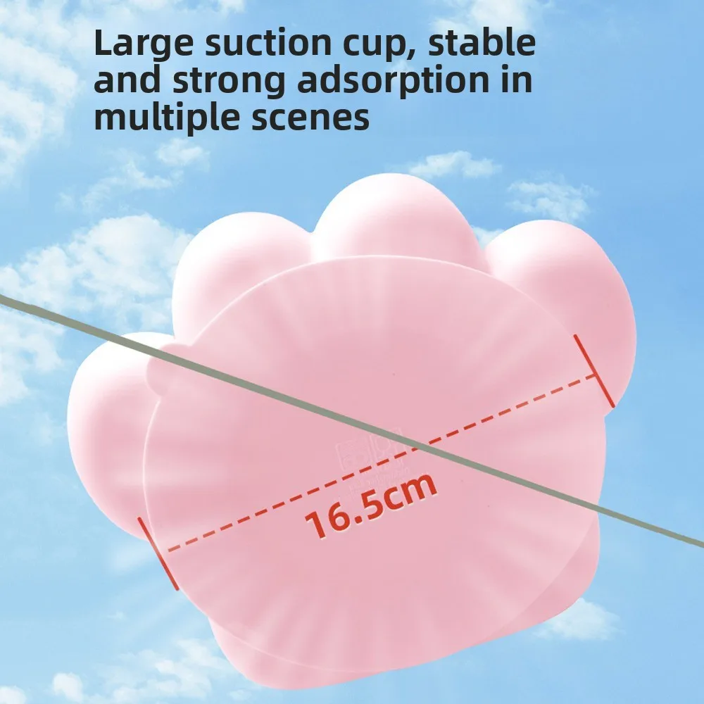 

Non-Slip Cat Paw Suction Dinner Plate Durable Waterproof Divided Silicone Suction Plate BPA-Free Sturdy Feeding Tableware