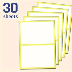 30sheets large labels, self-adhesive paper labels for storage containers, organization