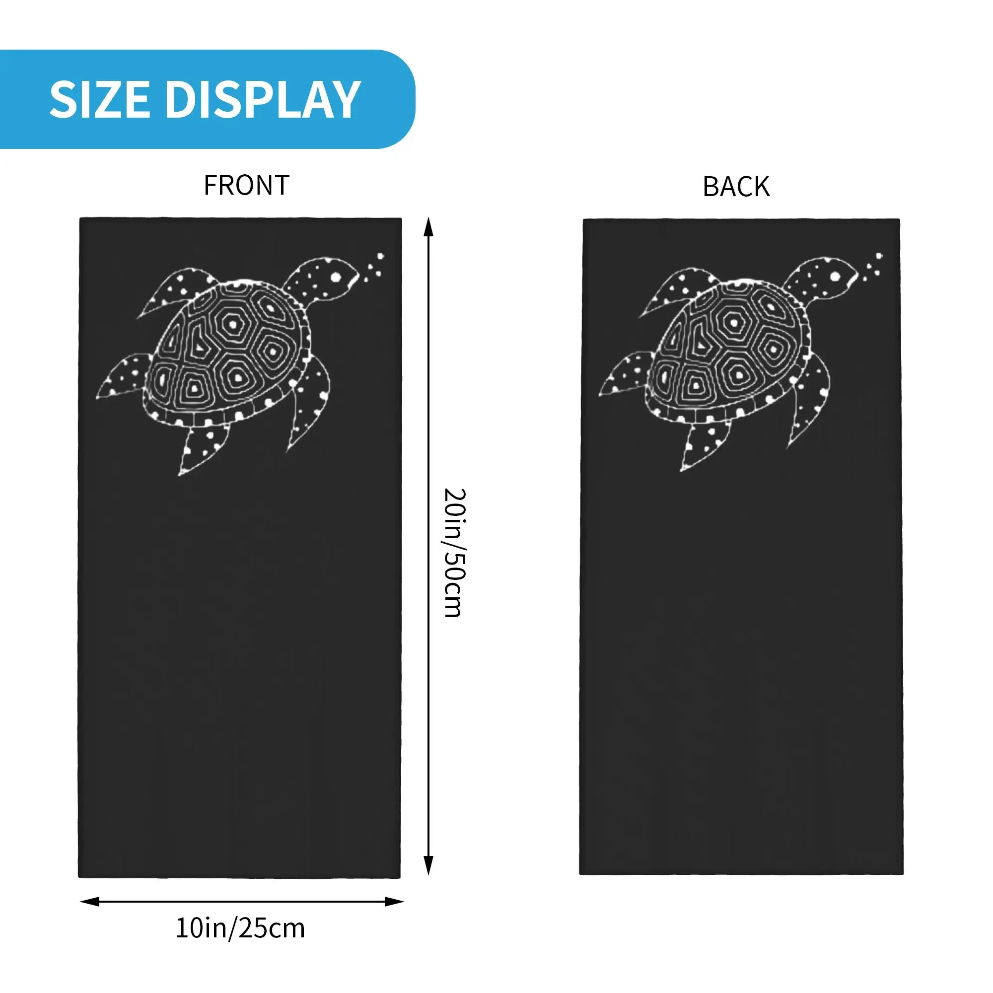 New Ocean Life Aesthetic Turtle Mandala Bandana Neck Gaiter Balaclavas Wrap Scarf Printed Waves Headwear Men Women Adult All Sea