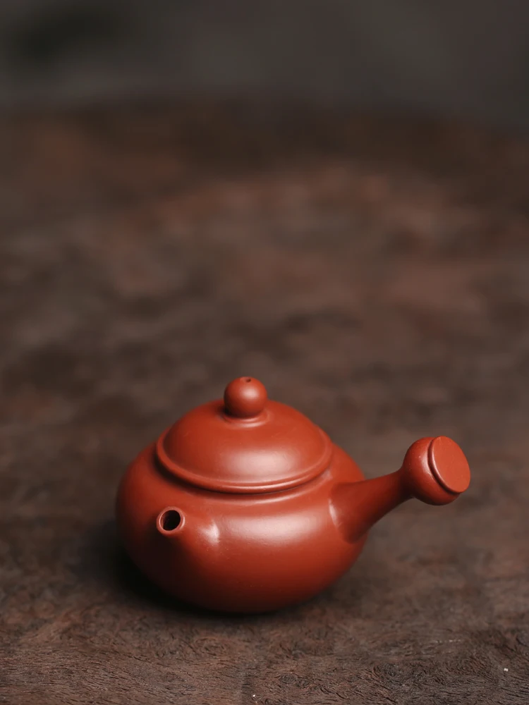

Чайник для Гунфу чая с боковой ручкой Xing Hand Pull FuRong, оригинальный, из красной глины, не требующий обжига, маленький, полуручной работы, для домашнего использования