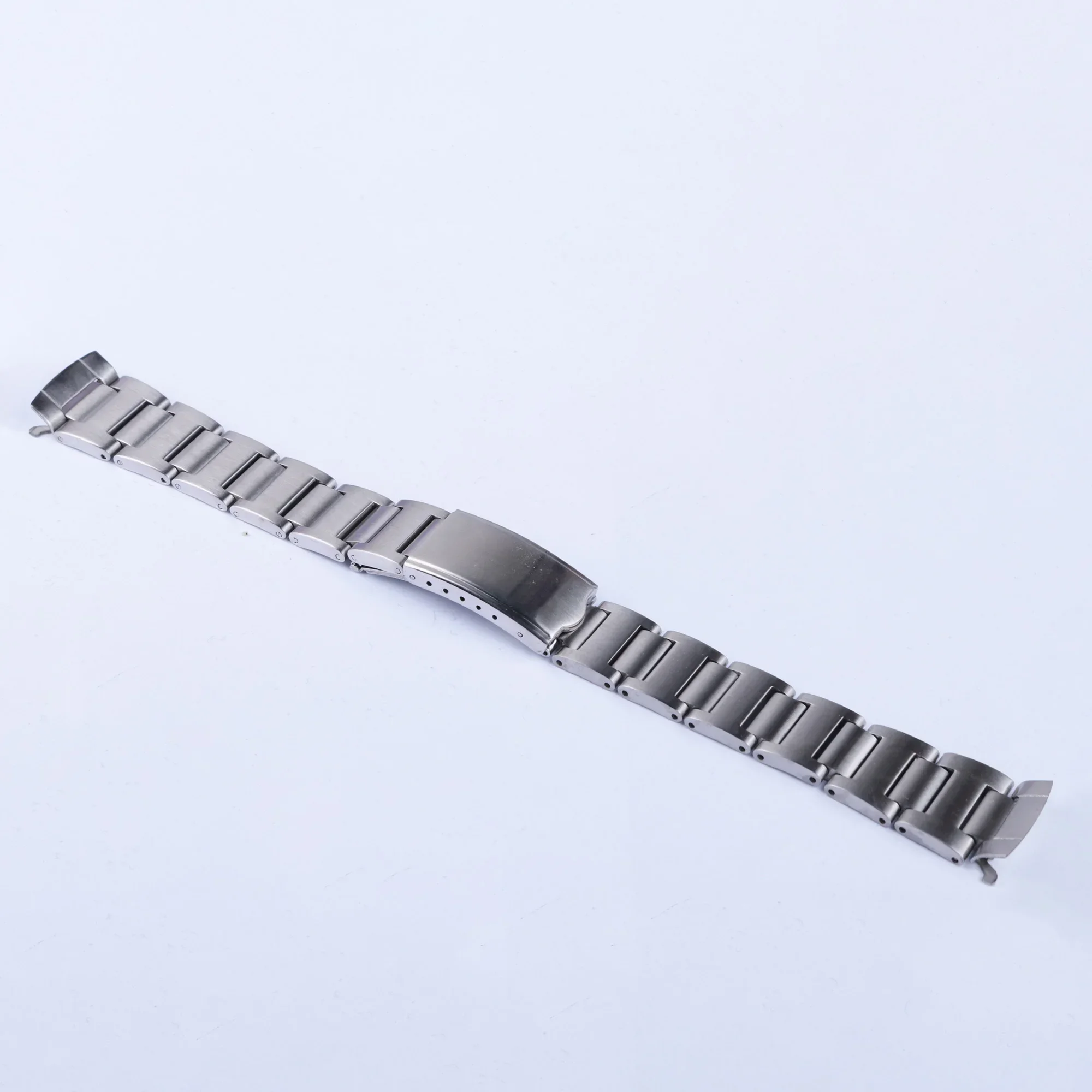19mm Vintage 316L Hollow Curved End Strap Band Bracelet for Seiko Watch 6139-6002 6000 6001 6005 6032 Chrono