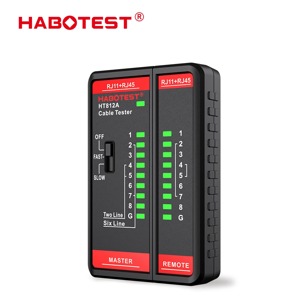 HABOTEST Кабельный тестер lan тестер сетевого кабеля для RJ45 RJ11 RJ12 CAT5 UTP LAN Кабельный тестер сетевой инструмент для ремонта сети