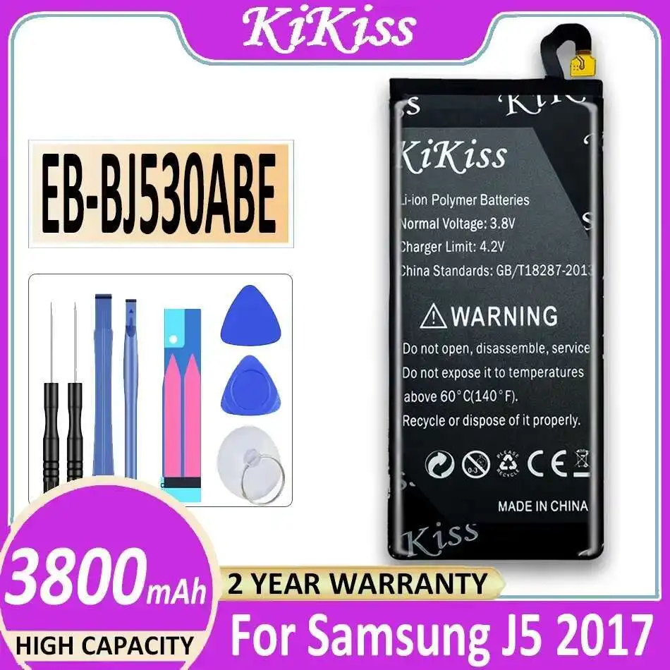 

Mobile Phone Battery For Samsung Galaxy J5 2017 Pro SM-J530F DS SM-J530K J530L J530S J530Y DS 3800mAh EB-BJ530ABE Reliable Power