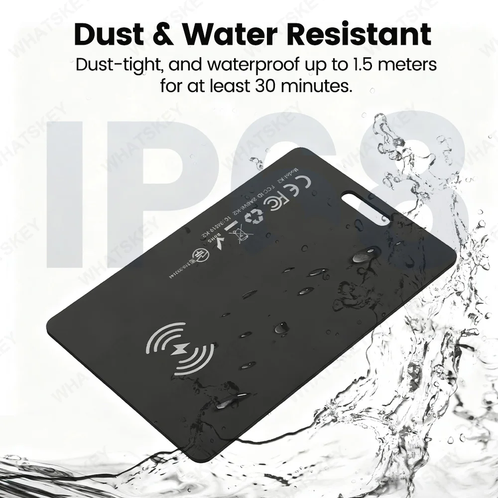 Google Find My Wallet Tracker Card For Android-Ultra Thin Bluetooth Smart Tag Wireless Rechargeable For Wallet And Luggage Anti view 3