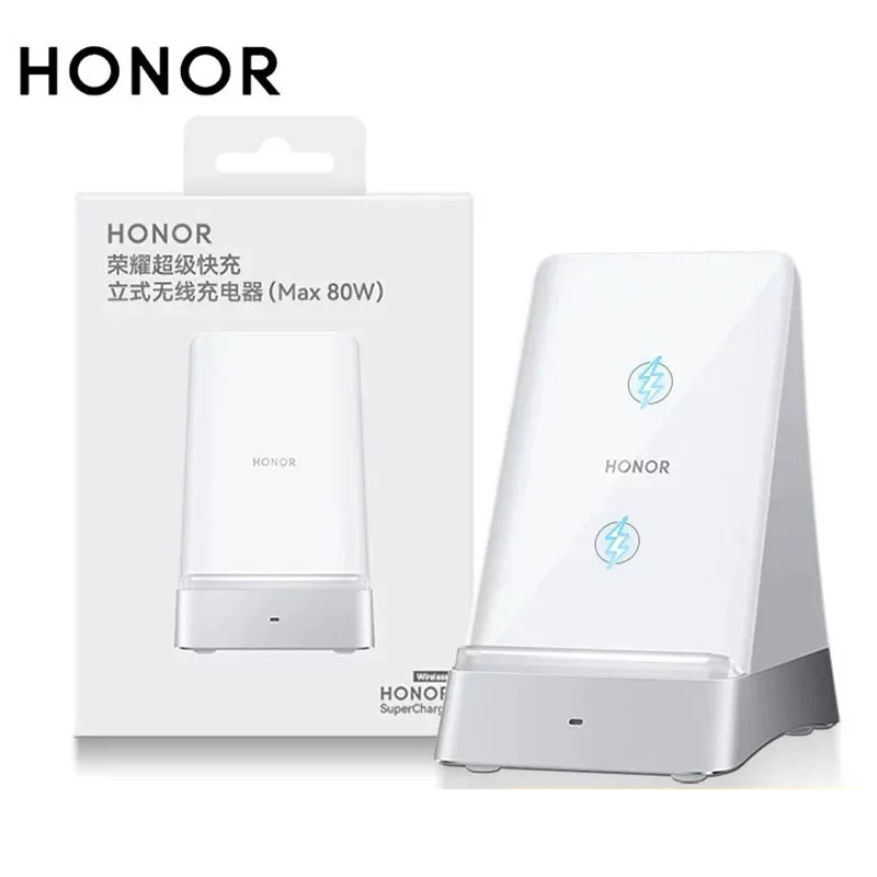 

Original Charger For Honor 80W Super Fast Charging Vertical Wireless Charger Holder For Honor Magic 8 Pro X9d 200 100 Pro V5 V6