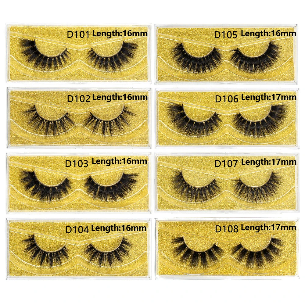 Großhandel Nerzwimpern 3D Flauschige Wispy 12mm-20mm Wimpern Natürliche Weiche Flauschige Falsche Wimpern 500 Stile Verfügbar – Detail 13