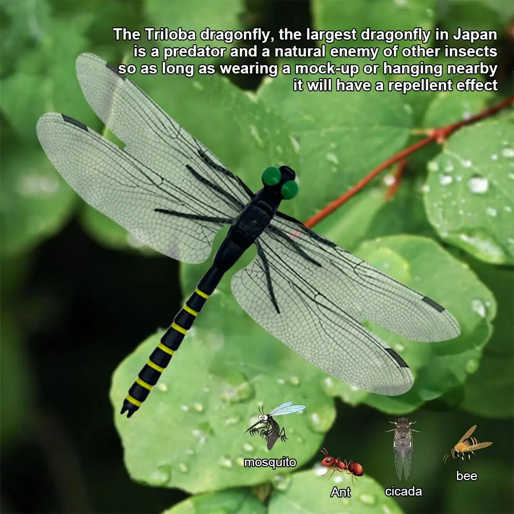 3D Simulation Dragonfly Figure Ornaments Realistic Dragonfly Insect Model For Outdoor Mosquito Repellent Garden Decor 1/4/10pcs