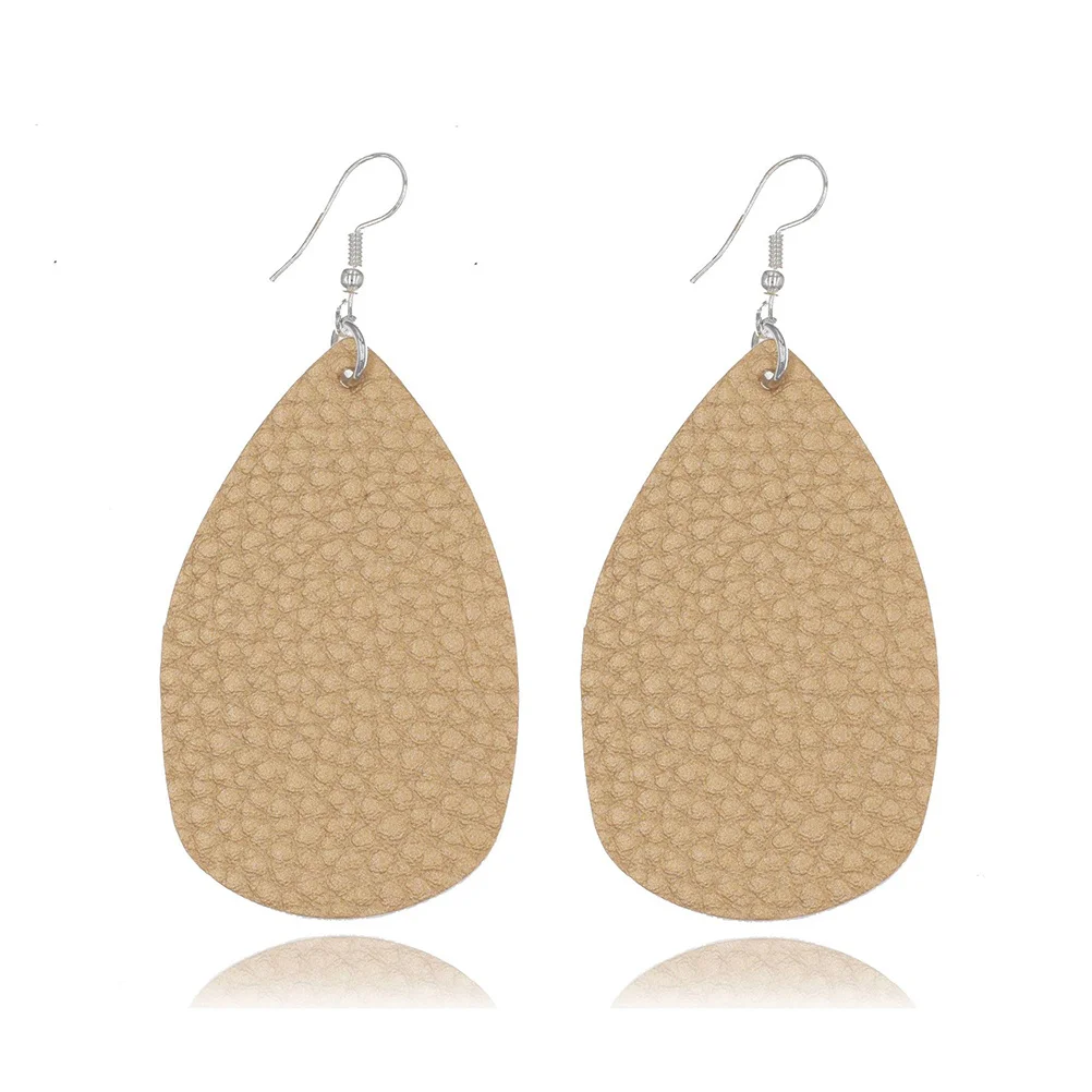 Orecchini pendenti in PU con goccia d'acqua da donna Set di gioielli eleganti leggeri e resistenti alla corrosione che non sbiadiscono per la sposa