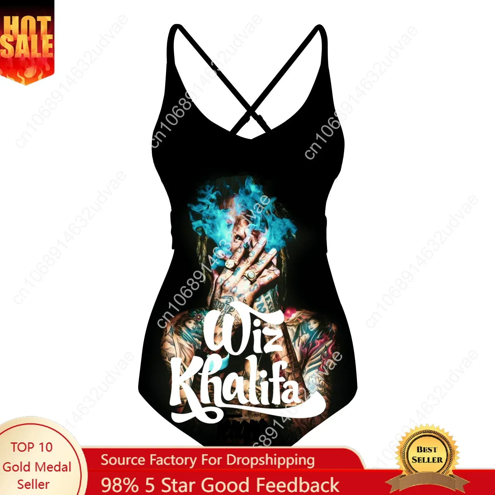 Wiz Khalifa Swimsuit Womens Sling Swimsuits Personalized Sexy Swimwear Pool Party Beach Bikini Summer Customize Bathing Suits