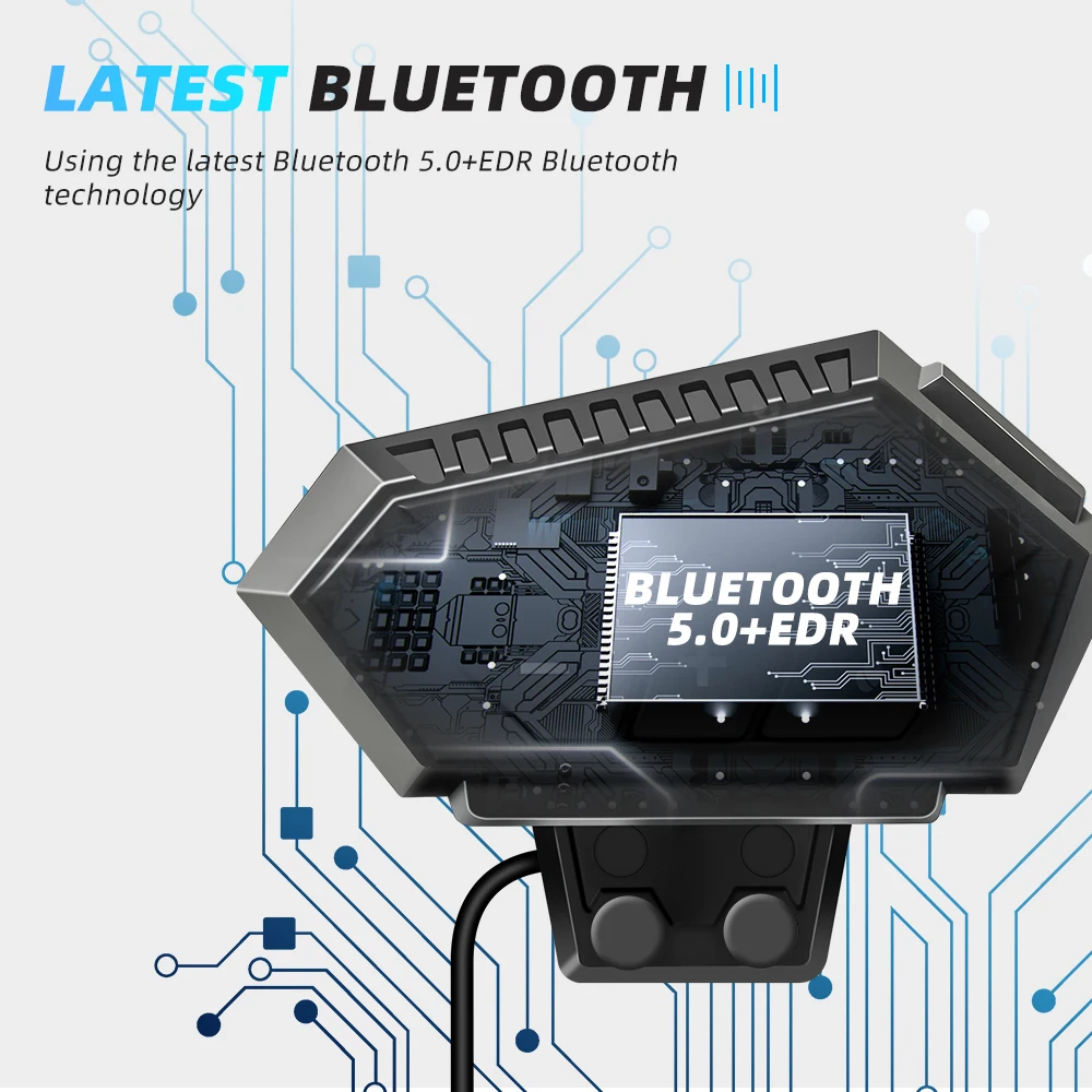 BT12 Xe Máy Tai Nghe Không Dây Bluetooth Rảnh Tay Gọi Bộ Stereo Chống Nước Nghe Nhạc Loa Cho Moto Tai Nghe Chụp Tai