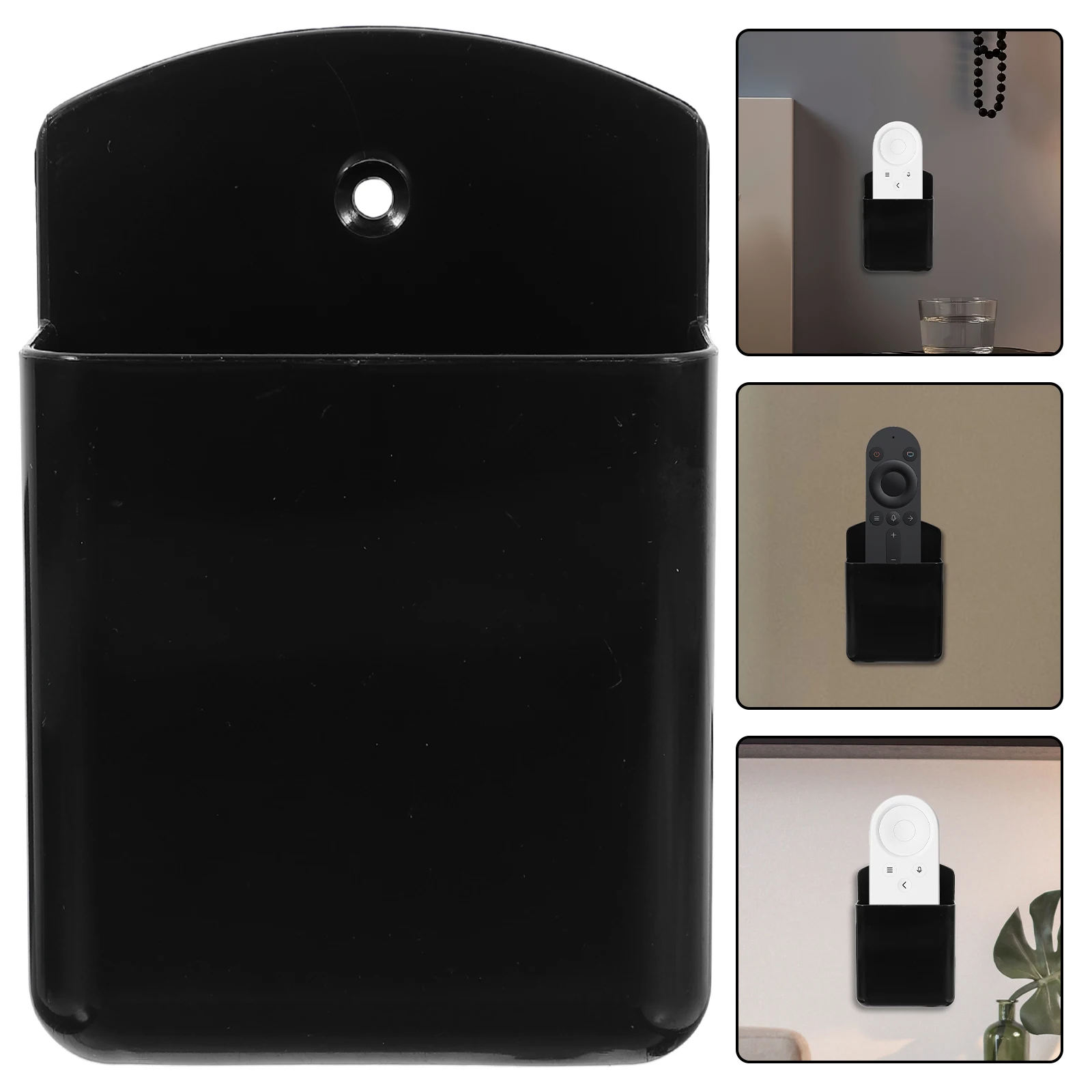 

3pcs Mount Remote Control Organizer Adhesive No Drilling Light Weight Storage Box For Bedroom Living Room Hanging Saver Remote