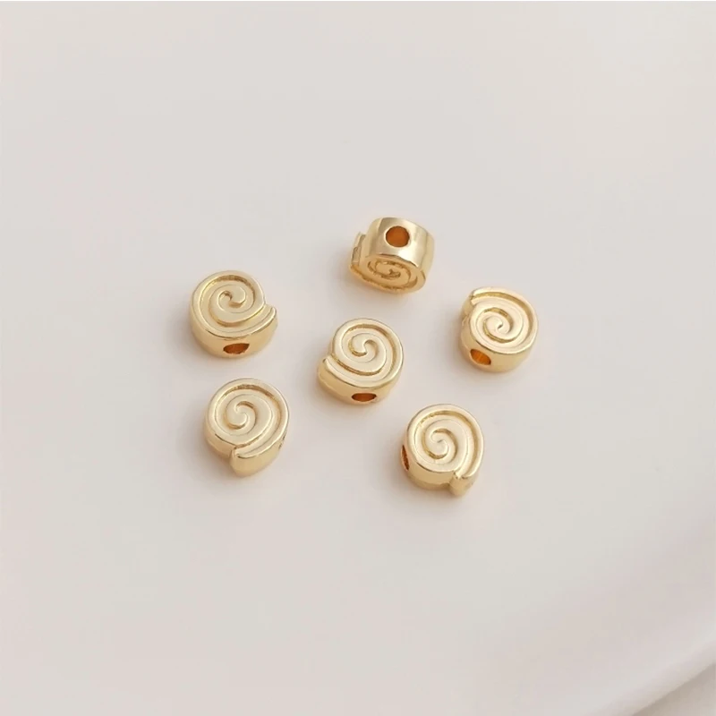 10PCS 14K Gold Plated Sunflower Pumpkin Daisy Flower Bead Sapcers for DIY Bracelet Jewelry Making Supply Gold Flower Beads