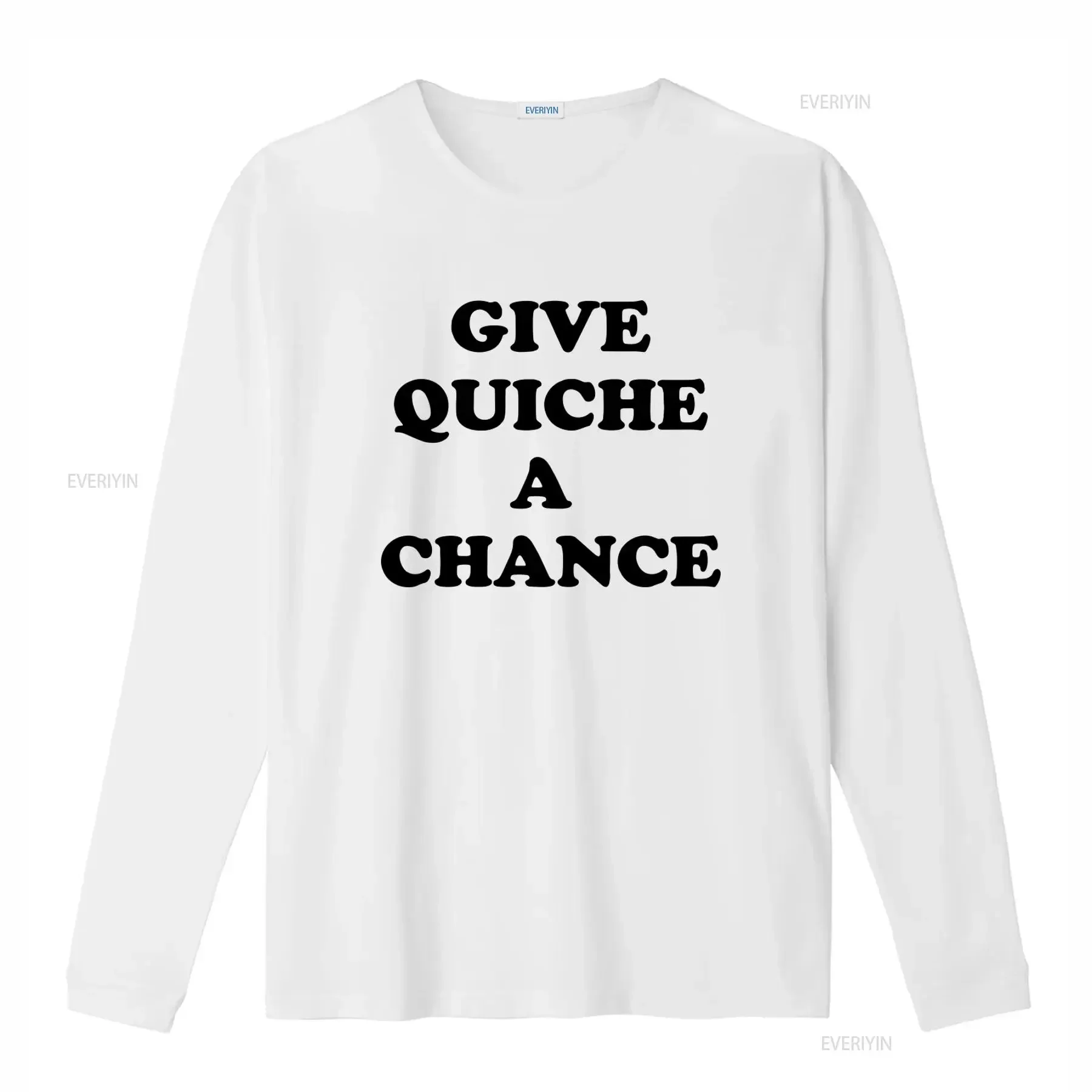 GIVE QUICHE A Chance T Shirt Funny SORT GRY Design Dwarf Red Rimmer Style vintage Washed streetwear Stylish Slightly