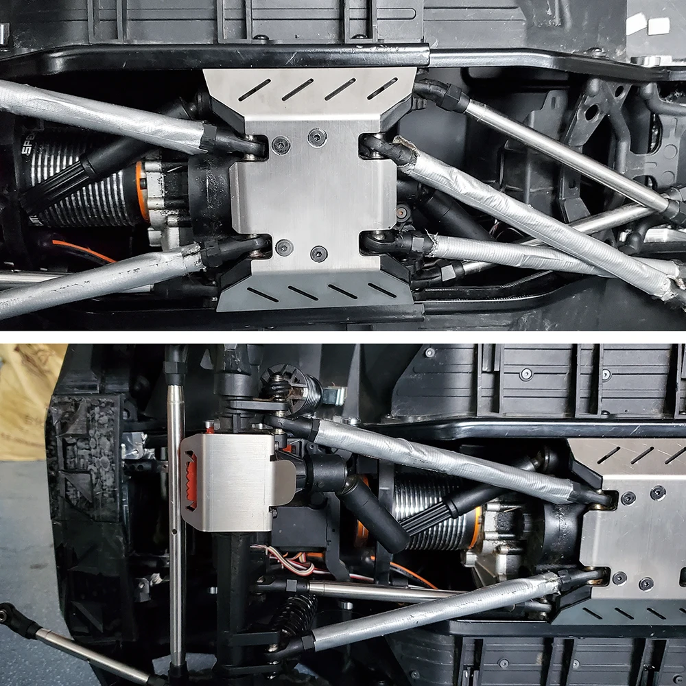 Placa protetora de eixo de armadura de chassi AXSPEED/kit de rolamento/ganchos de corrente/suporte de estrutura para peças de atualização de carro axial SCX6 1/6 RC