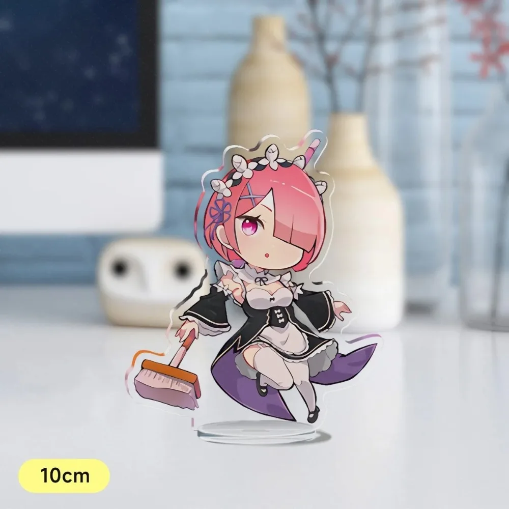 إعادة DIY: صفر - بدء الحياة في عالم آخر أنيمي الأجهزة الطرفية لوح أكريليك الشكل حامل نموذج الكرتون سطح المكتب زخرفة الهدايا #5