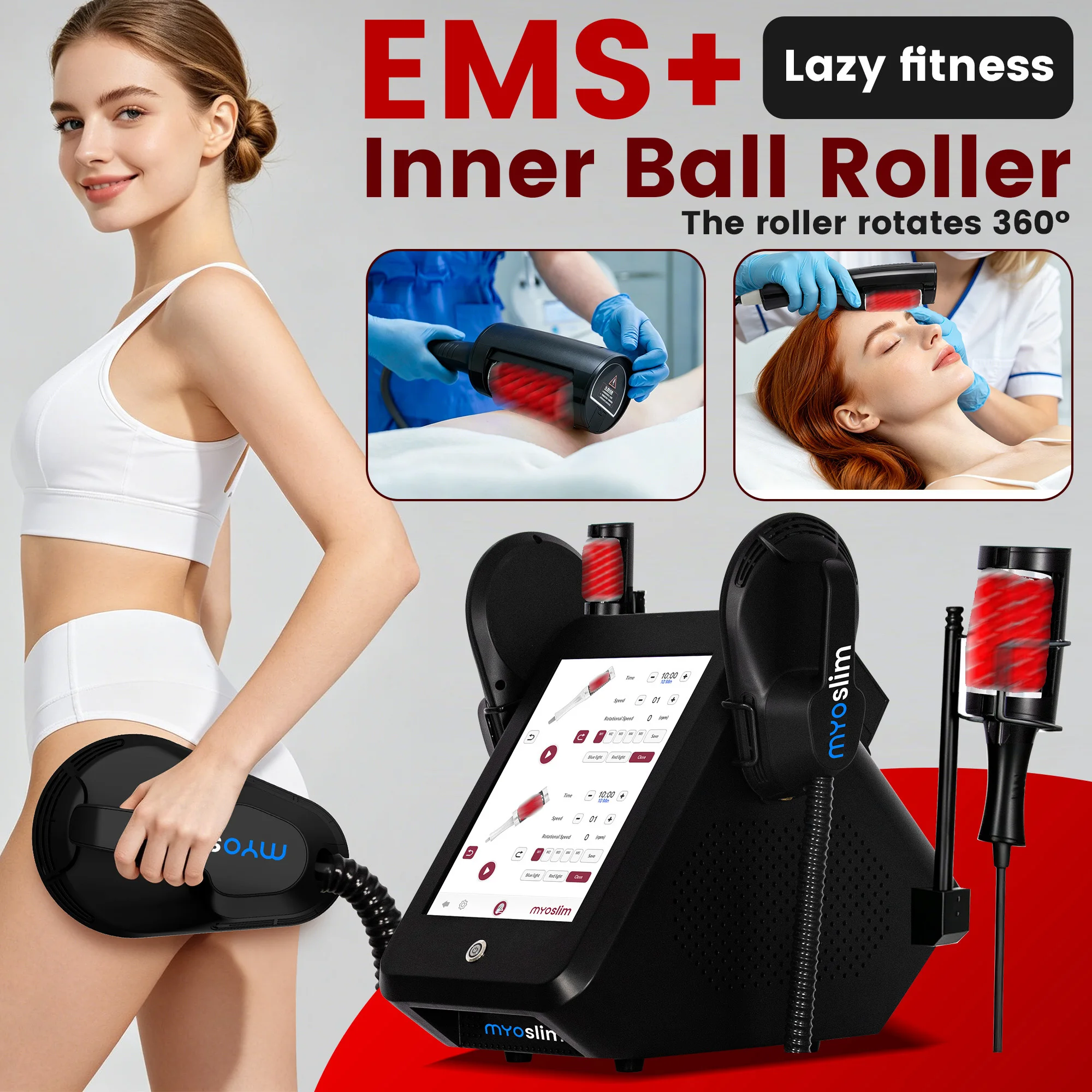 

MYOslim New Star Electromagnetic Body Shape Slimming Physiotherapy Cellulite Removal Roller Reformer Weight Lose Machine