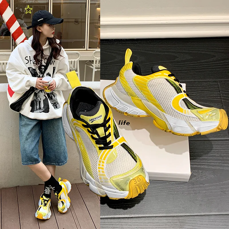 

New men's and women's mesh breathable running shoes, high-quality couples increase anti-slip sports casual shoes, women's shoes