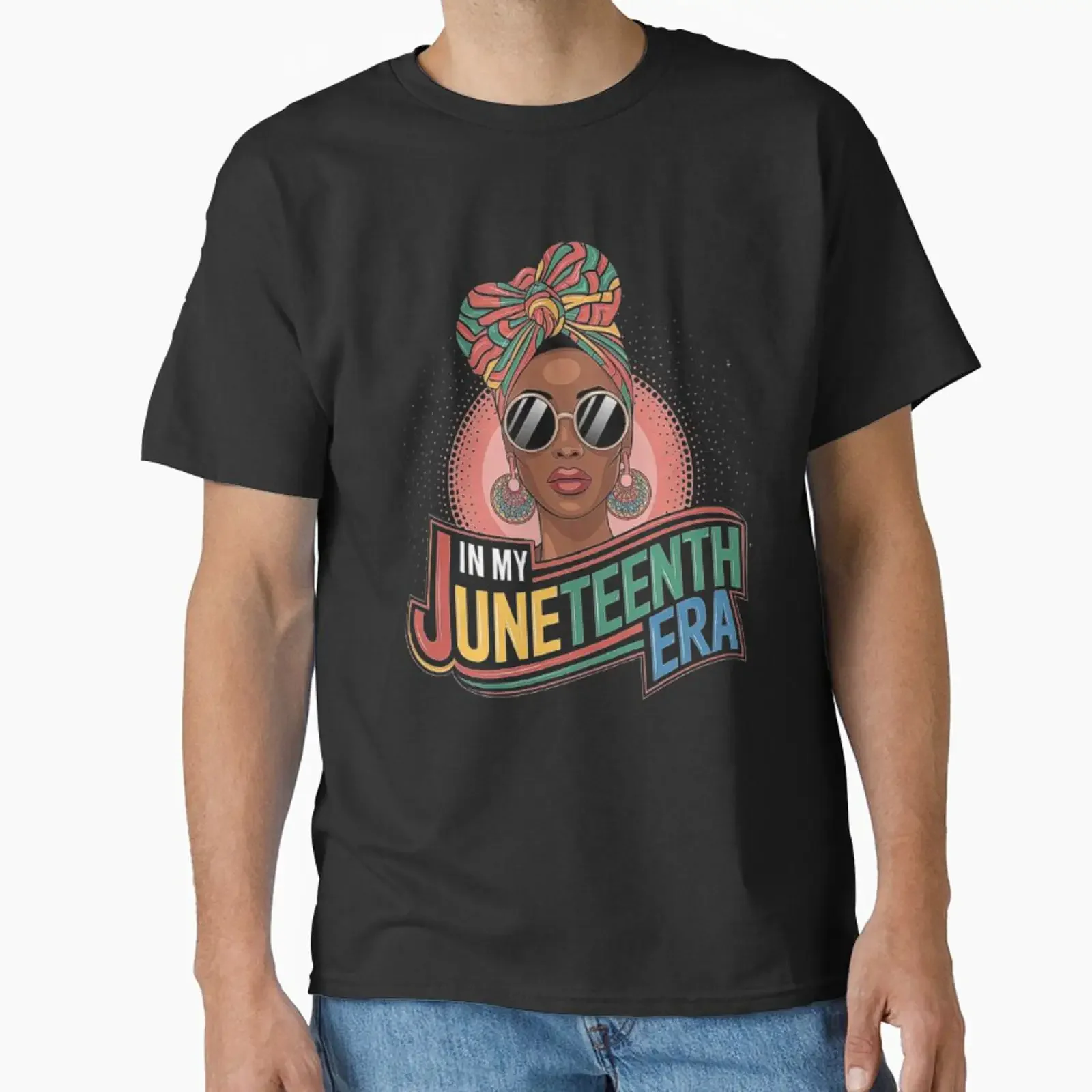 Black Woman Juneteenth Era Empowerment Art Design Classic T Shirt vintage Washed fashion Unisex graphic designer clothes Soft