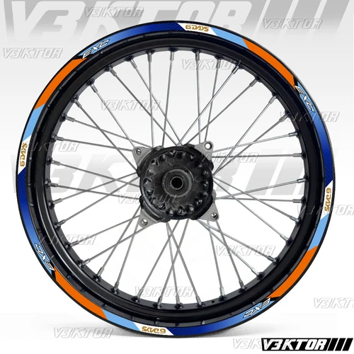 Imagen 2 del producto Para KTM EXC EXC-F seis días EXCF 6 días 500 350 450 250 pegatinas reflectantes para ruedas de motocicleta calcomanías para llantas de Motocross