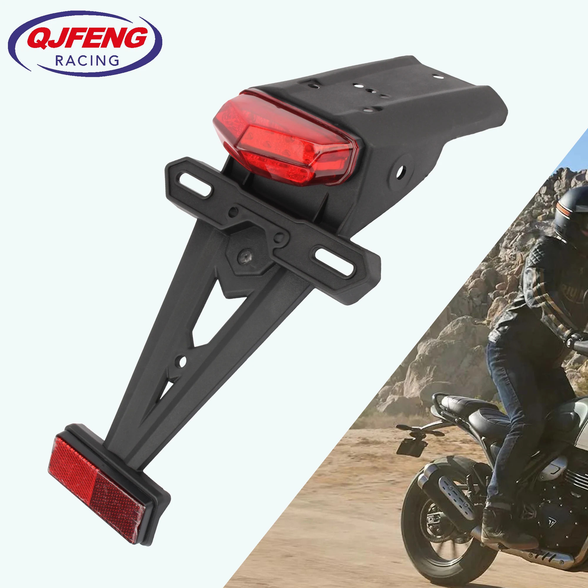 

Motocross Taillights Bracket Assembly Brake Light License Plate Lights Motorcycle Modification Universal Accessories Enduro