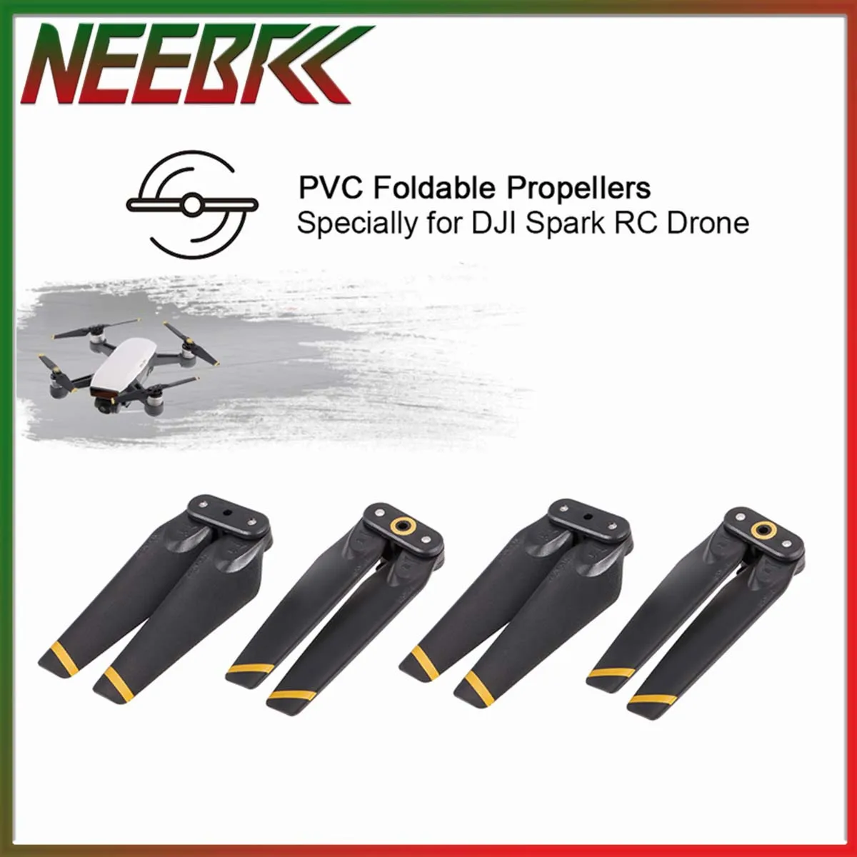 2 pares de hélices plegables 2CW y 2CCW Blade Prop ventiladores de ala de repuesto de bajo ruido para DJl Spark RC Drone accesorios de cuadricóptero