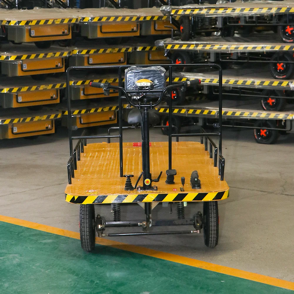 

Electric Trolley Transport Four-wheel Cargo Transport Vehicle Handling Ride On Electric Hand Trolley Cargo Carts
