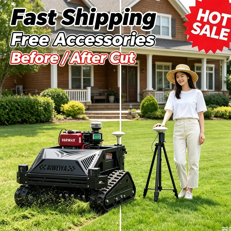 Customized Factory Direct Self Propelled Lawn Mower Remote Control Lawn Mower For Villa Lawn Orchard Park