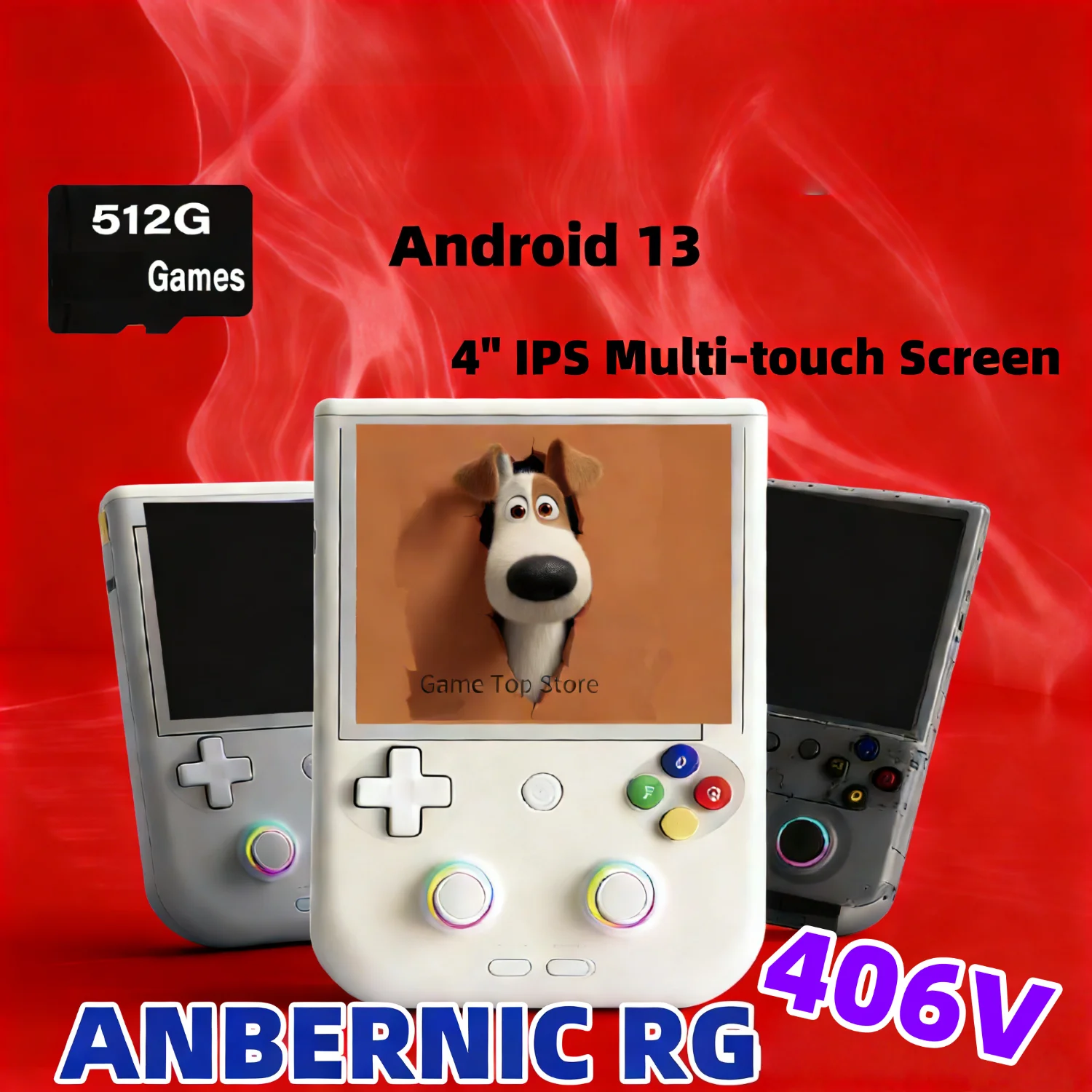 

Игровая консоль ANBERNIC RG406V Retro, портативная игровая приставка RG 406V с 4-дюймовым сенсорным IPS-экраном, Android 13, поддержка игр PSP и PS2
