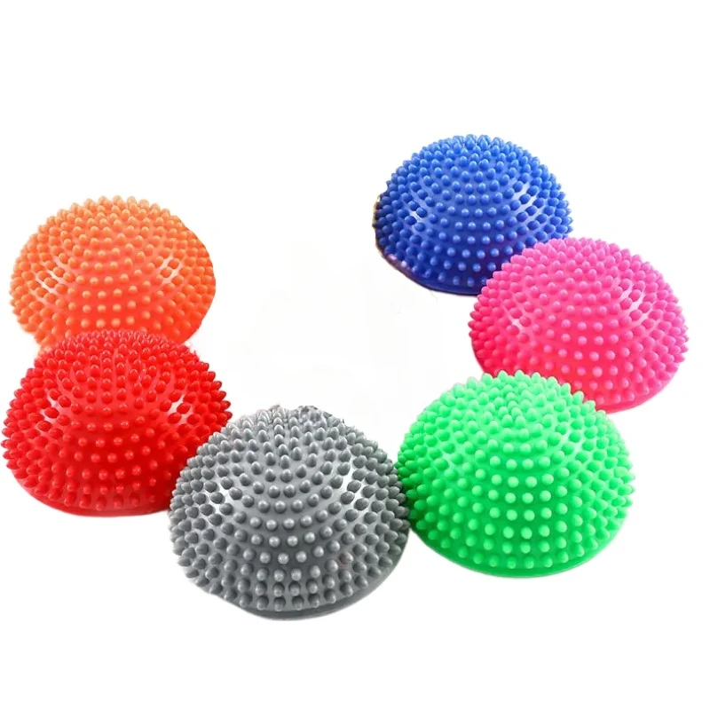 Half round ball yoga wave speed ball children's sensory training Durian ball Pineapple ball tactile massage Hedgehog ball PVC