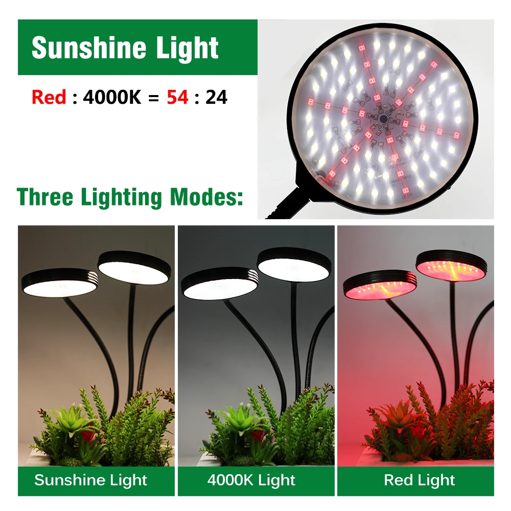 DC5V USB LED Grow Light With Control Full Spectrum Sunlike LED Phyto Lamp For Indoor Plants Seedlings Flower Home Tent