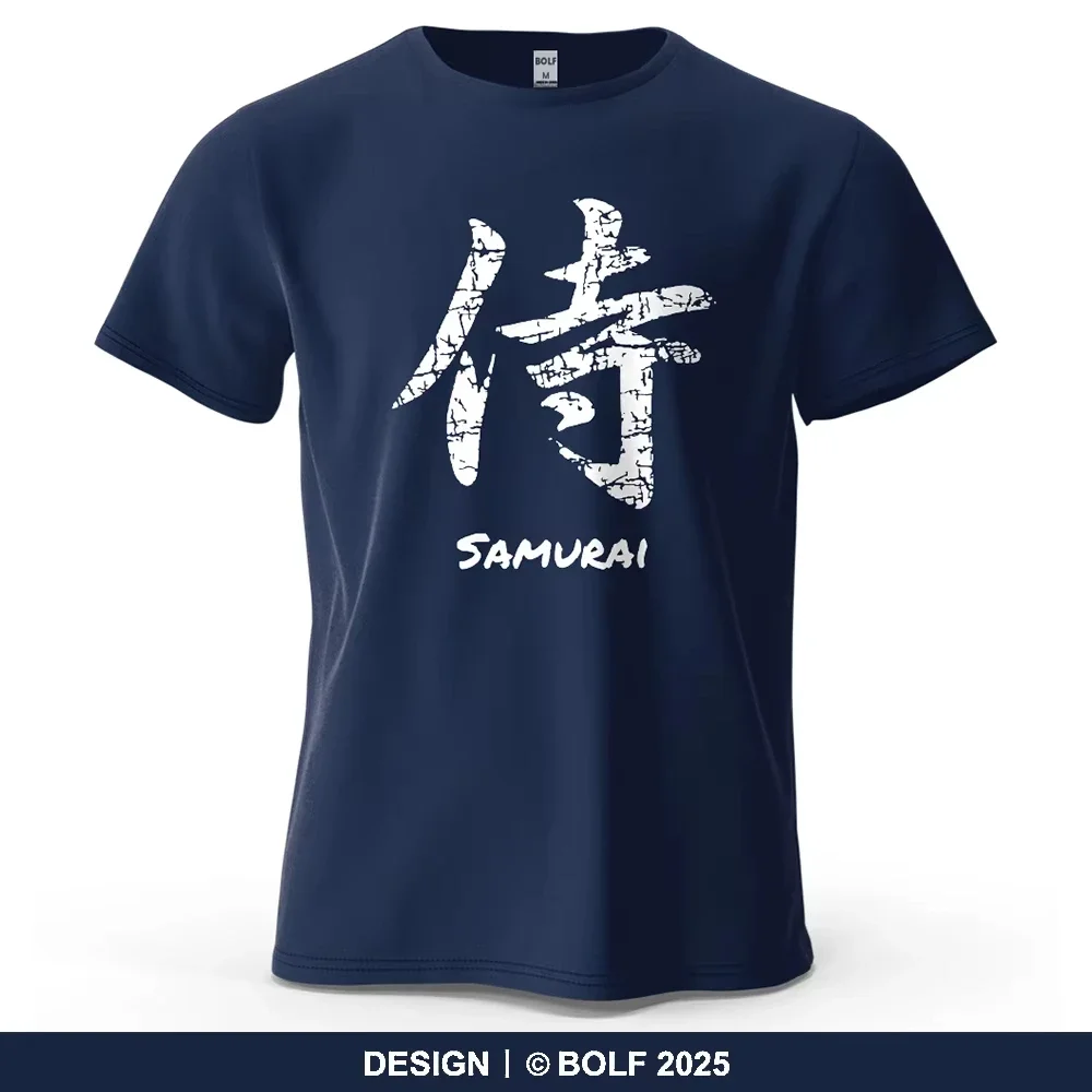 

Samurai Character Printed Men's T-Shirt 100% Cotton Oversized Classic Asian Aesthetics Graphic Tees for Women Tees Streetwear