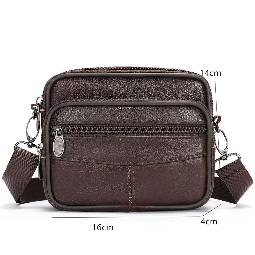 WESTAL Men Messenger Bags Purse Waist Belt Bags for Phone Purse Small Shoulder Bags Leather