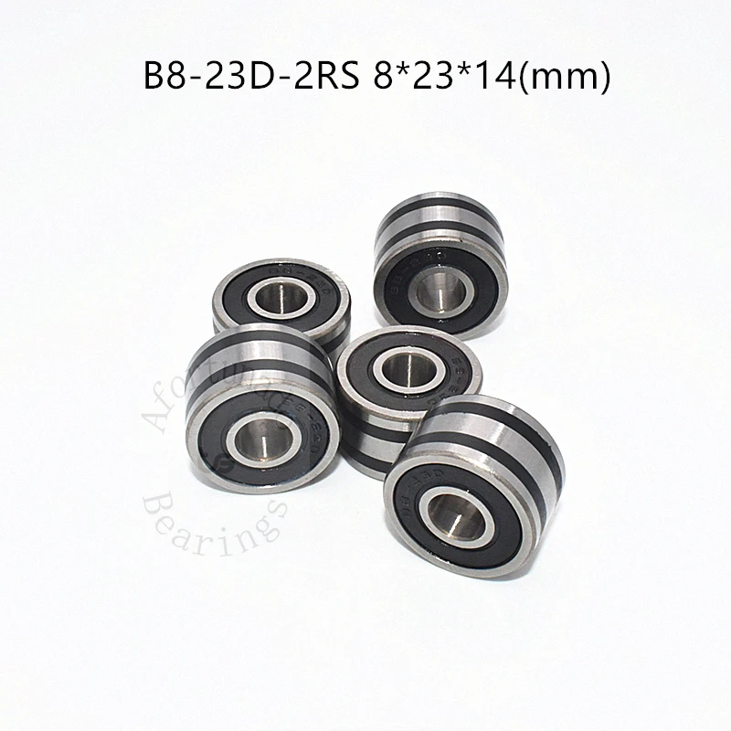 B8-23D-2RS 5 Pieces 8*23*14(mm) Chrome Steel Rubber Sealed Bearings