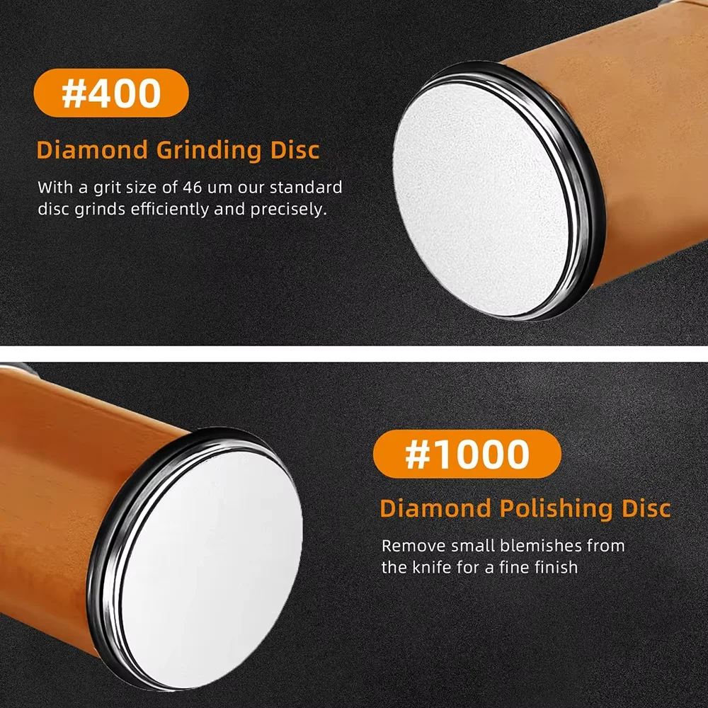 Rolling Knife Sharpener 15/20° Degree Magnetic Angle Roller Double Sided Diamond Sharpening Professional Knife Sharpening Tool