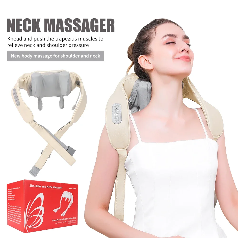 

Electric Neck And Back Massager Wireless Neck And Shoulder Kneading Massage Pillow Cervical Back Muscle Relaxing Massage Shawl