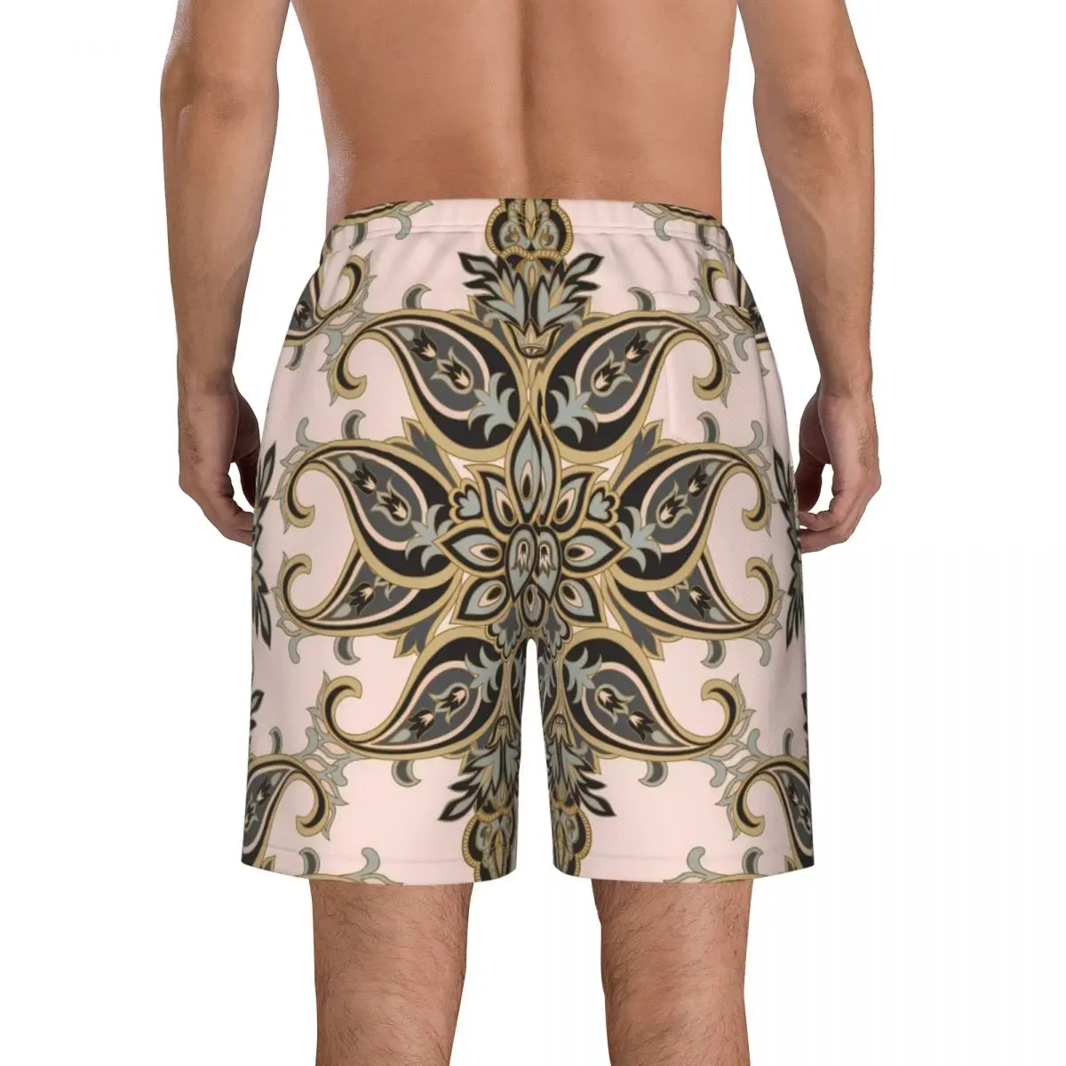 Pantalones cortos de playa con estampado Floral para hombre, bañador de secado rápido, estilo étnico Oriental, divertido, divertido, 3D