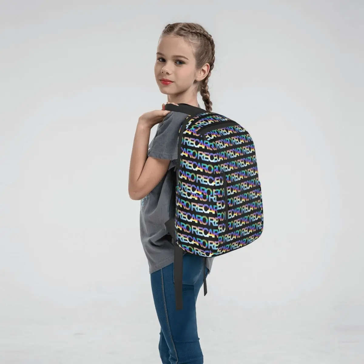 Recaro Houndstooth Logo Backpack Student BookBag Kids School Bag Computer Shoulder Bags Men Women view 6
