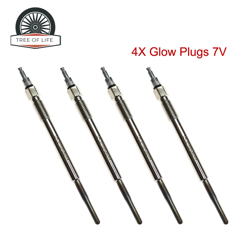 4X Glow Plugs 7V For SEAT ALTEA XL LEON TOLEDO III 2.0 TDI Mitsubishi GRANDIS OUTLANDER II LANCER VIII 2.0 DI-D 2007+ MN980406