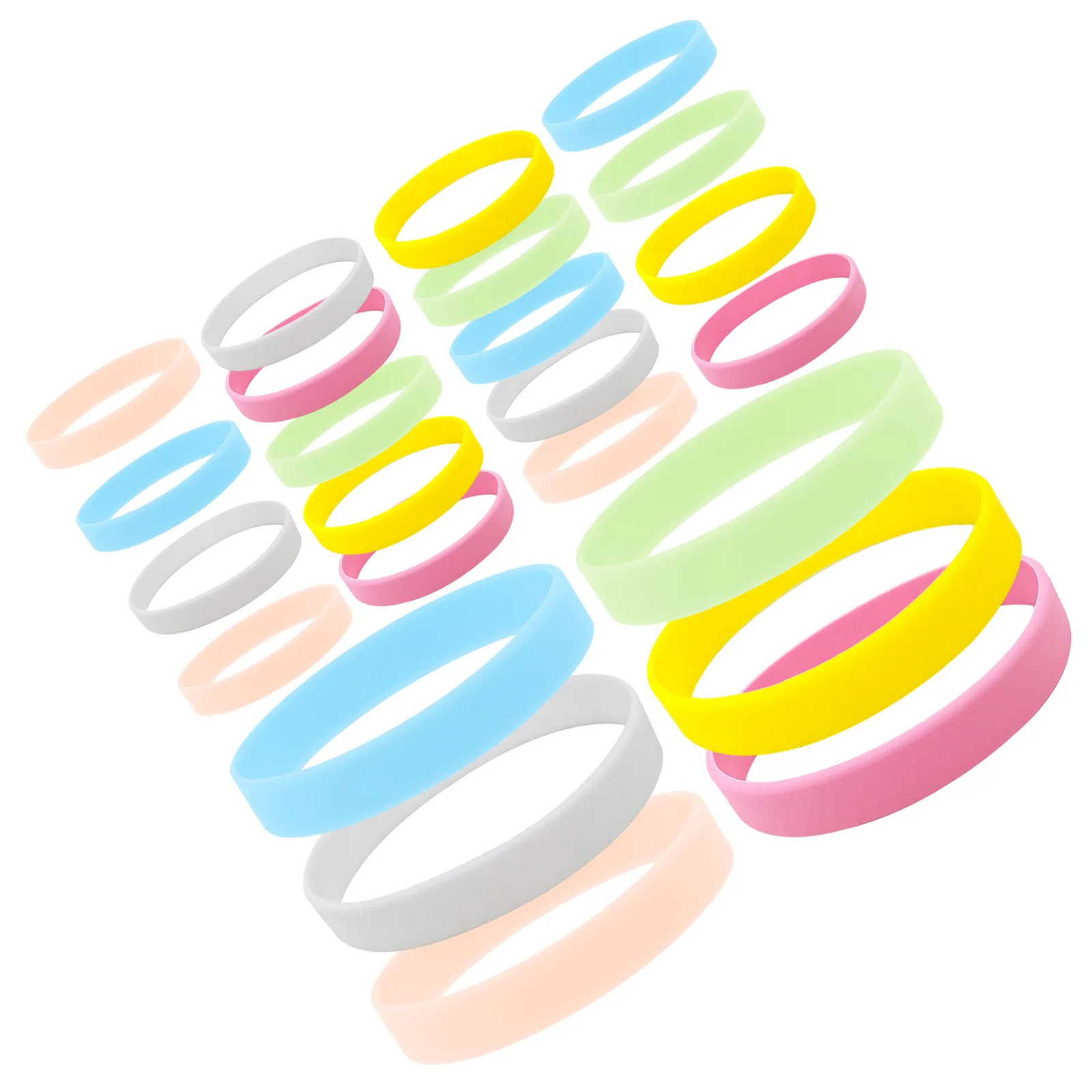 

24Pcs Glow in Dark Wristbands Light Up Bracelets for Kids Adults Party Favors Rave Accessories Luminous Silicone Bracelet