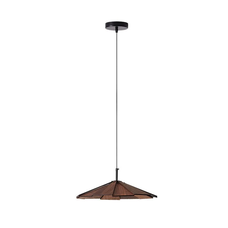 Wabi-sabi wind log walnut color restaurant Japanese retro bar counter handmade wood art balcony B & B bedroom study light