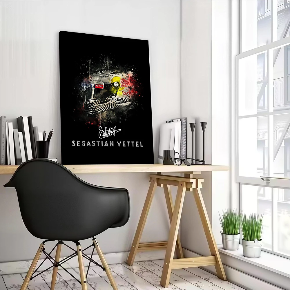 Sebastian Vettel Racing Posters Canvas Wall Arts Personalized Pictures Printing for Fans Room Decoration Aesthetics Decor Luxury