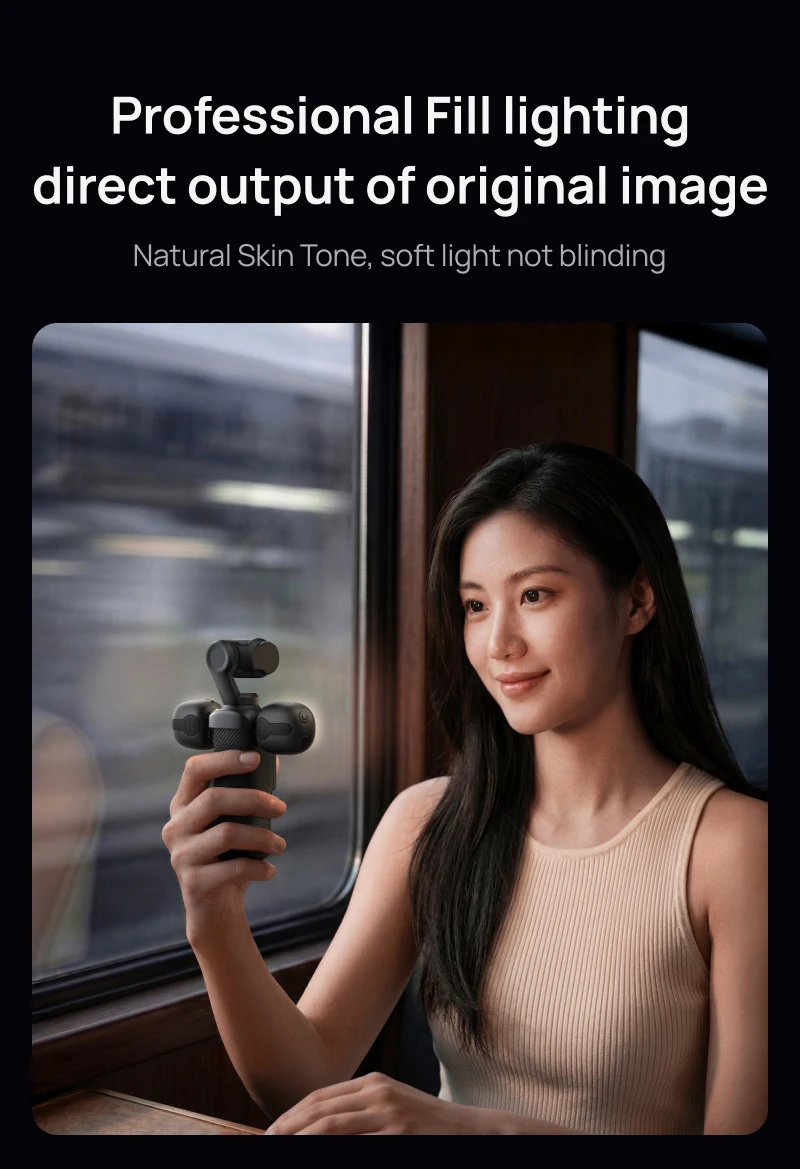 TELESIN Magnetisches Mini-Schnellwechsel-Fülllicht Selfie-Licht für DJI OSMO Pocket 4 4p Mini Schnellwechsel Tragbares Fülllicht – Detail 4
