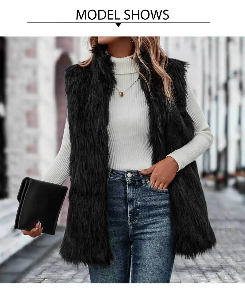 2023 European and American fur imitation fur coat women's vest fur women's coat wholesale AliExpress leisure spring