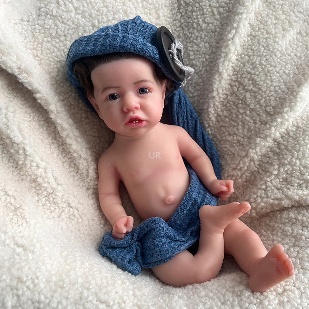 13Inch Waterdichte Siliconen Reborn Baby Meisje Geïmplanteerd Haar Zachte Handgemaakte Levensechte 3D Huid Pop Voor Kinderen Verjaardagscadeau speelgoed