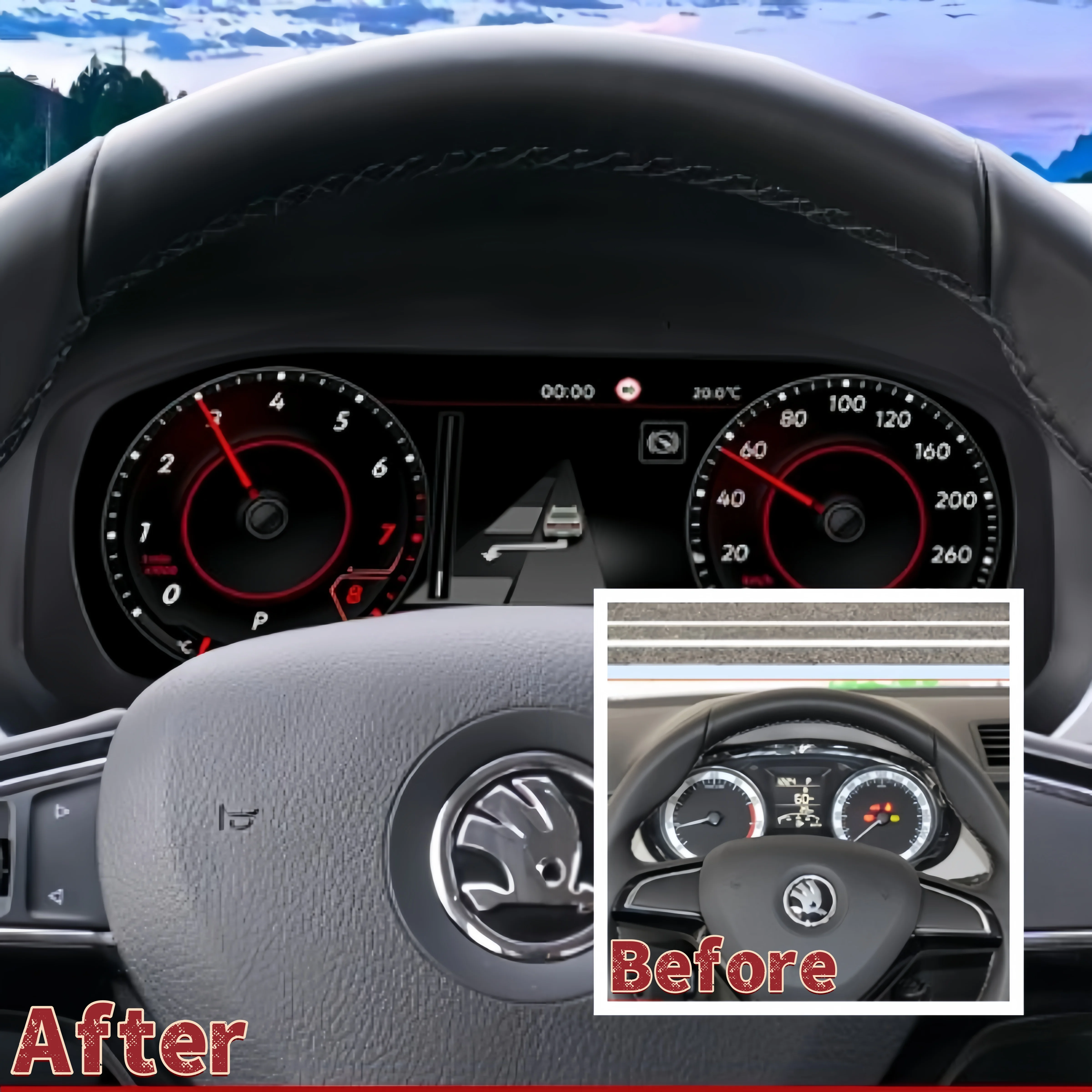 

Supports errain mode selection For Volkswagen Skoda Fabia Series 12.3 Inch Digital Dashboard Cockpit Virtual Instrument Upgrade